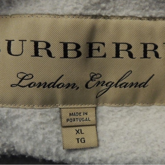 Burberry Men’s Gray Long Sleeve Drawstring Full Zip Hoodie Sz XL COA 🔥 EUC - Picture 5 of 14